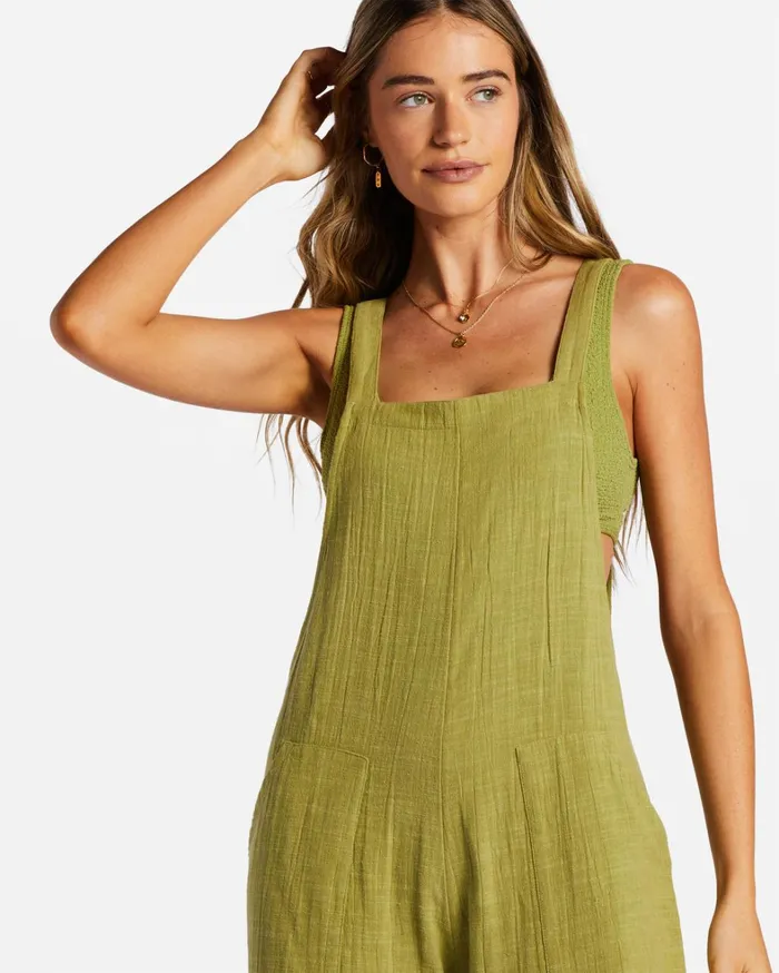 Billabong Dresses Women Pacific Time Strappy Jumpsuit Green Eyes Billabong Dresses Women Pacific Time Strappy Jumpsuit Green Eyes