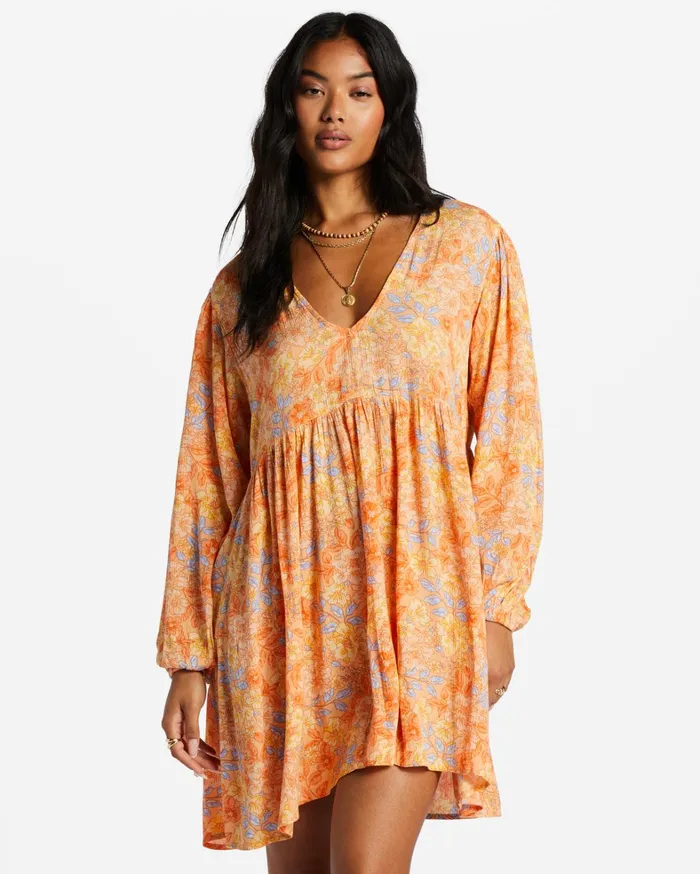 Billabong Dresses Women Secret Wish Babydoll Dress Light Melon