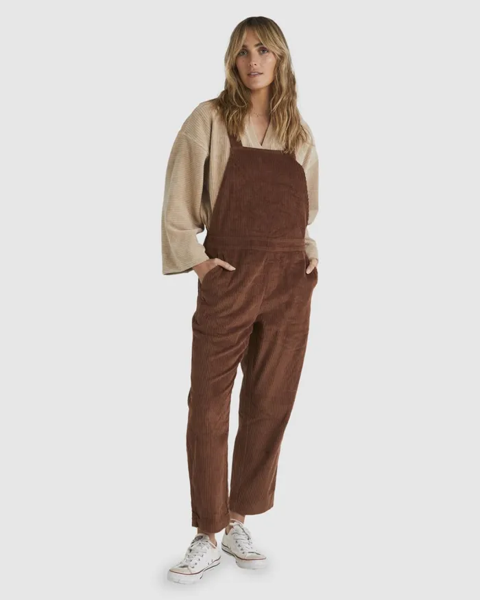 Billabong Dresses Women So Stoked Overalls Dark Choc
