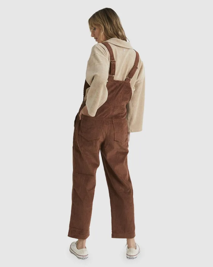Billabong Dresses Women So Stoked Overalls Dark Choc Billabong Dresses Women So Stoked Overalls Dark Choc