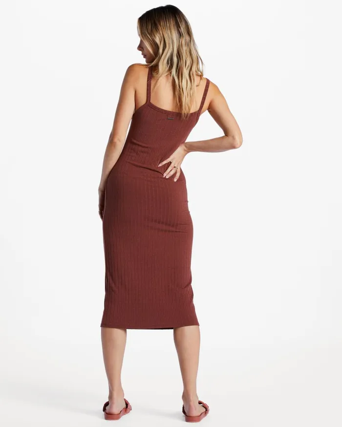 Billabong Dresses Women Summer Babe Midi Dress Mocha Billabong Dresses Women Summer Babe Midi Dress Mocha
