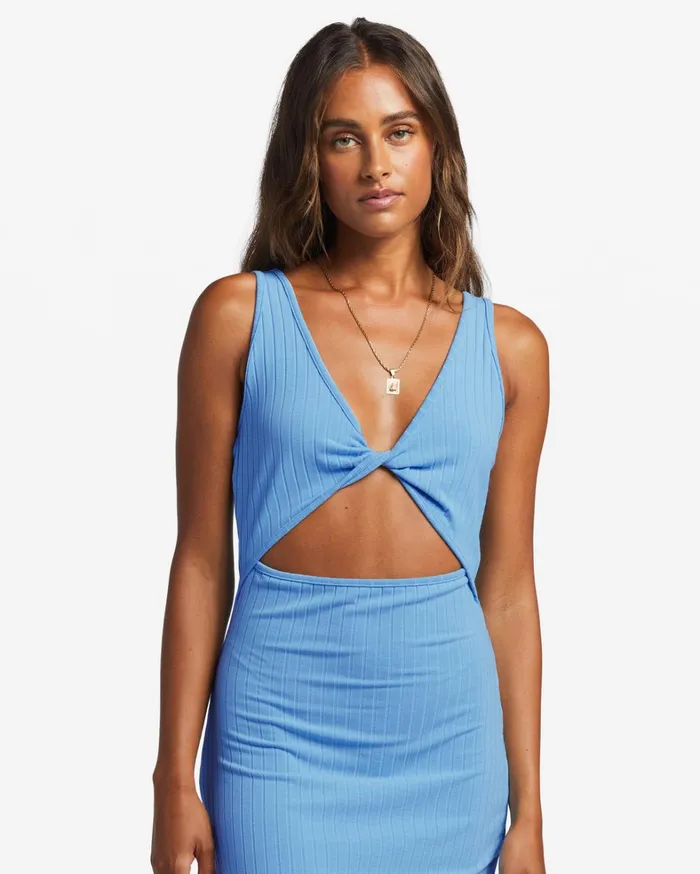 Billabong Dresses Women Take A Look Rib Knit Dress Blue Daze Billabong Dresses Women Take A Look Rib Knit Dress Blue Daze