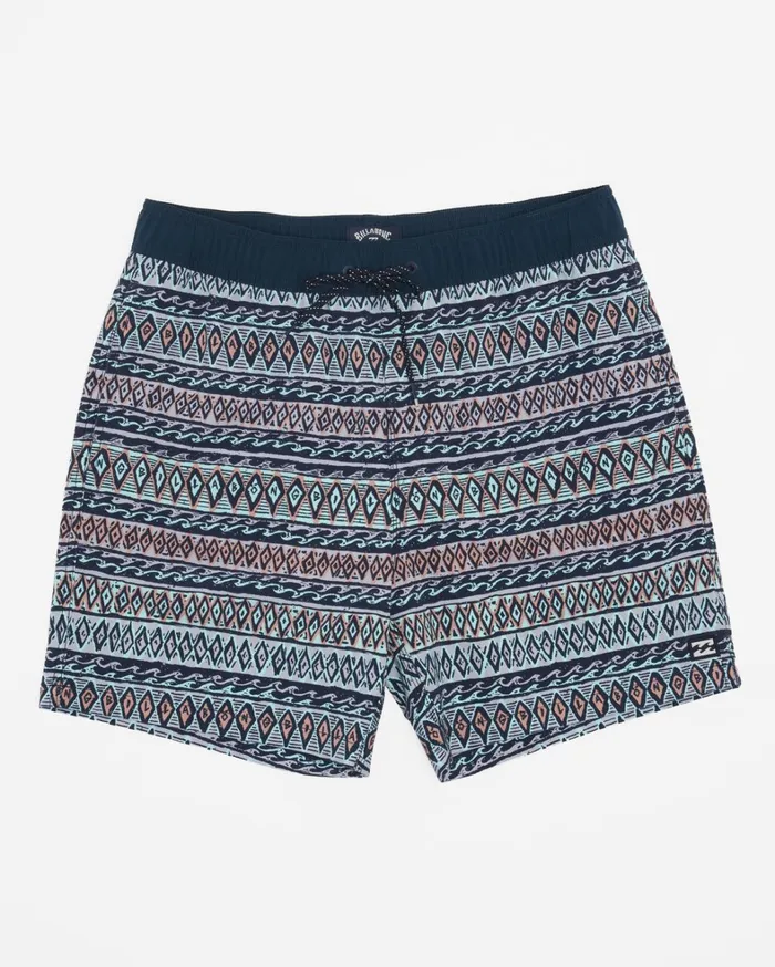 Billabong Elastic Waist Boardshorts Men Sundays Layback 17034 Boardshorts Minty