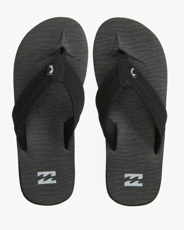 Billabong Flip Flops Men All Day Impact Print SlipOn Sandals Stealth
