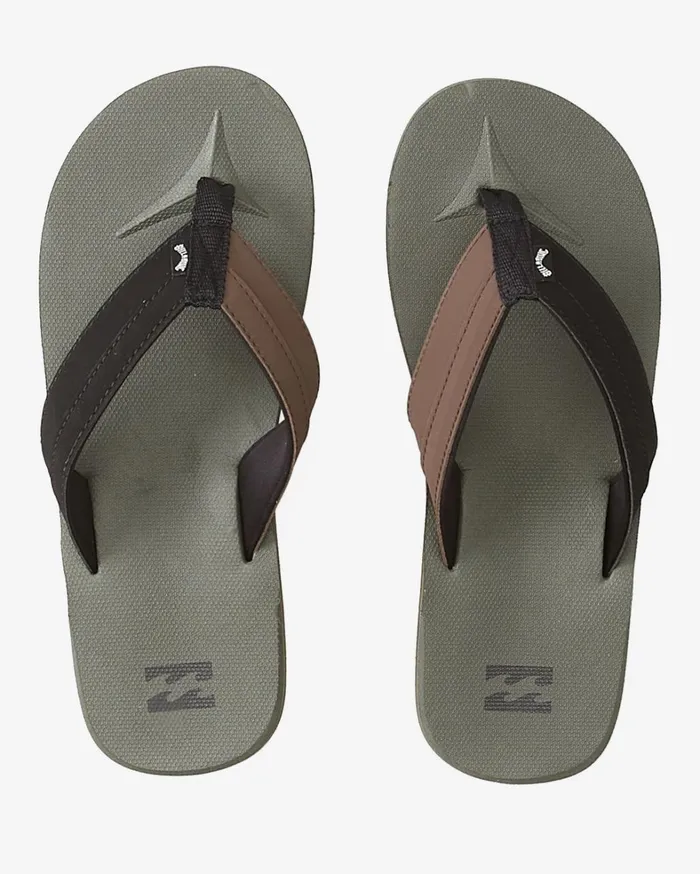 Billabong Flip Flops Men All Day Impact SlipOn Sandals Olive