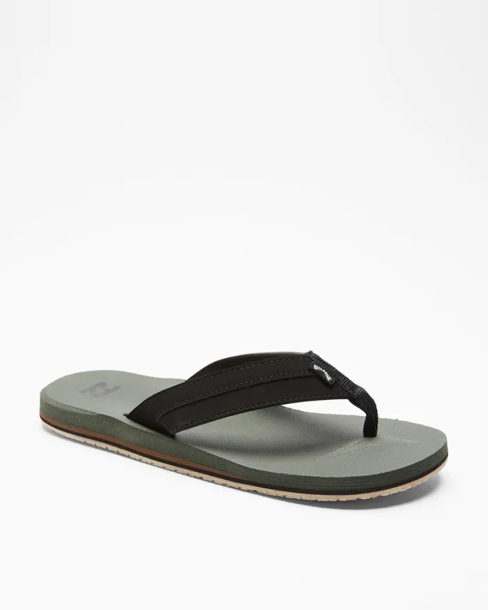 Billabong Flip Flops Men All Day Impact SlipOn Sandals Olive Billabong Flip Flops Men All Day Impact SlipOn Sandals Olive