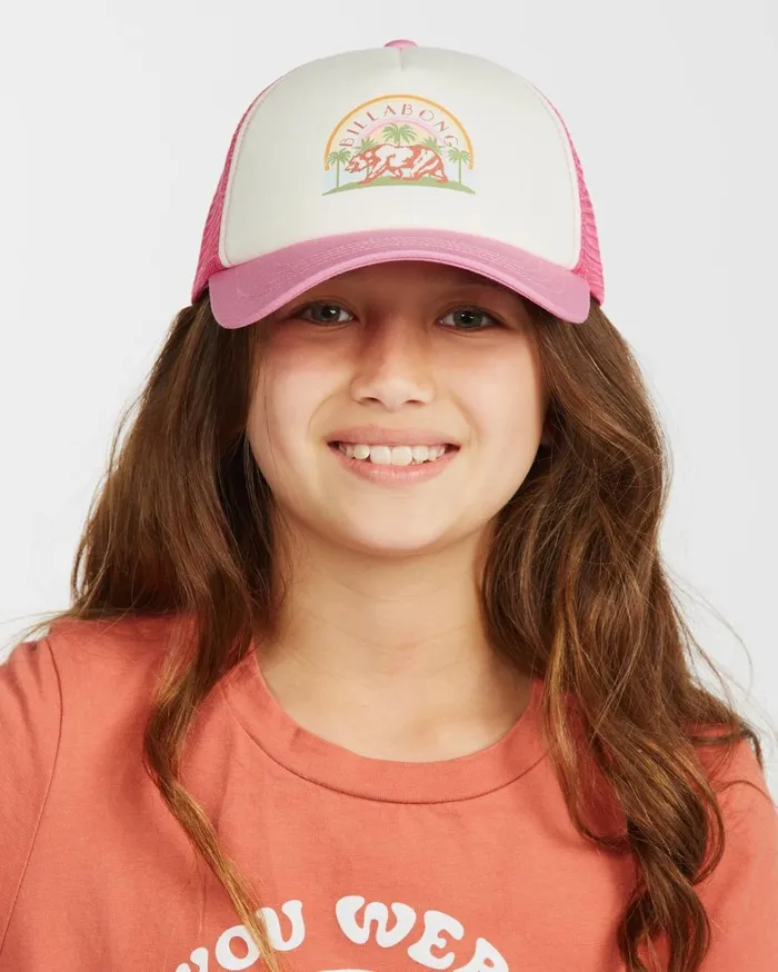 Billabong Girls039 Hats Women Girls039 Pitstop Jr Trucker Hat Paradise Pink