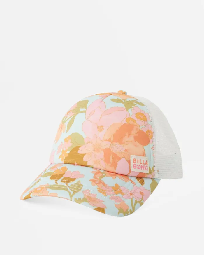 Billabong Girls039 Hats Women Girls039 Shenanigans Trucker Hat Seaspray Billabong Girls039 Hats Women Girls039 Shenanigans Trucker Hat Seaspray