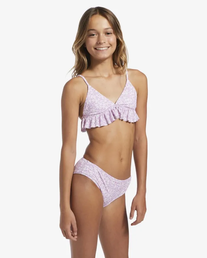 Billabong Girls039 Swimwear Women Girl039s 416 Flowerside Triangle TwoPiece Swim Set Lilac Dream Billabong Girls039 Swimwear Women Girl039s 416 Flowerside Triangle TwoPiece Swim Set Lilac Dream