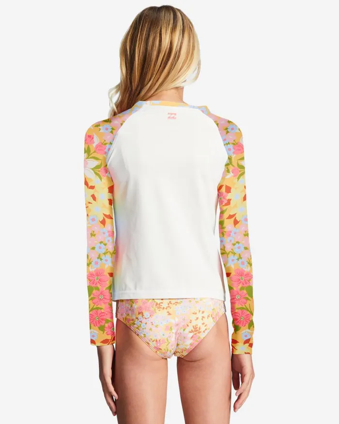 Billabong Girls039 Swimwear Women Girl039s 416 Spring Daydream Long Sleeve Rashguard TwoPiece Swim Set Golden Peach Billabong Girls039 Swimwear Women Girl039s 416 Spring Daydream Long Sleeve Rashguard TwoPiece Swim Set Golden Peach