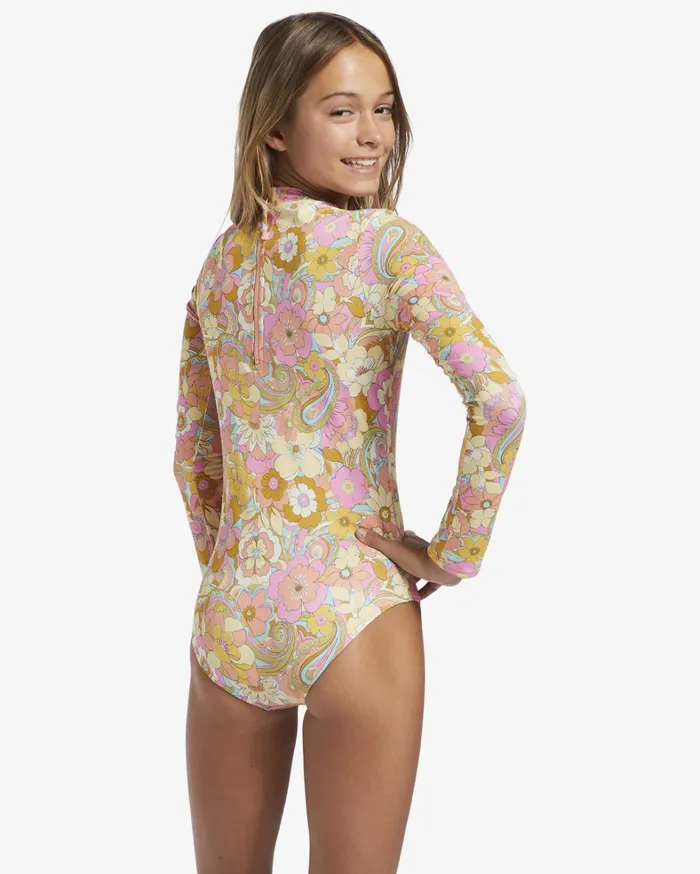 Billabong Girls039 Swimwear Women Girl039s 416 Sunbeams Forever UPF 50 Long Sleeve OnePiece Swimsuit Multi Billabong Girls039 Swimwear Women Girl039s 416 Sunbeams Forever UPF 50 Long Sleeve OnePiece Swimsuit Multi