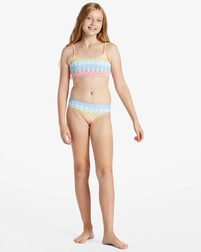 Billabong Girls039 Swimwear Women Girl039s Paradise Check Two Piece Trilet Bikini Set Multi Billabong Girls039 Swimwear Women Girl039s Paradise Check Two Piece Trilet Bikini Set Multi