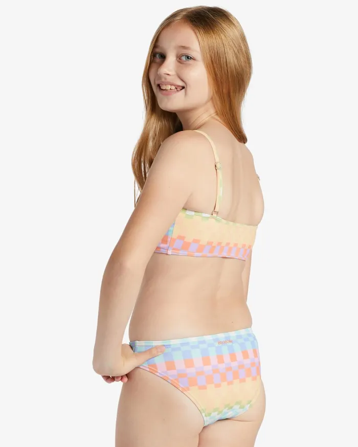 Billabong Girls039 Swimwear Women Girl039s Paradise Check Two Piece Trilet Bikini Set Multi Billabong Girls039 Swimwear Women Girl039s Paradise Check Two Piece Trilet Bikini Set Multi