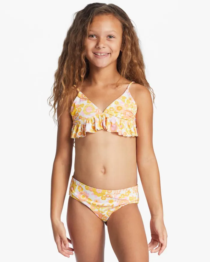 Billabong Girls039 Swimwear Women Girl039s Wildflower Two Piece Ruffle Bikini Set Multi Billabong Girls039 Swimwear Women Girl039s Wildflower Two Piece Ruffle Bikini Set Multi