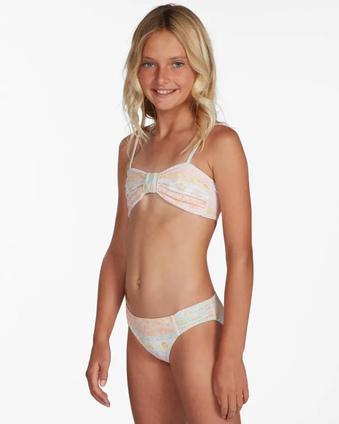 Billabong Girls039 Swimwear Women Girls039 Layered With Love Tab Bandeau Bikini Set Multi Billabong Girls039 Swimwear Women Girls039 Layered With Love Tab Bandeau Bikini Set Multi