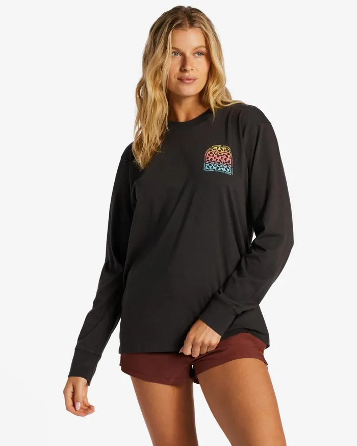 Billabong Graphic Tees and Tanks Women ADiv Long Sleeve TShirt Black Sands