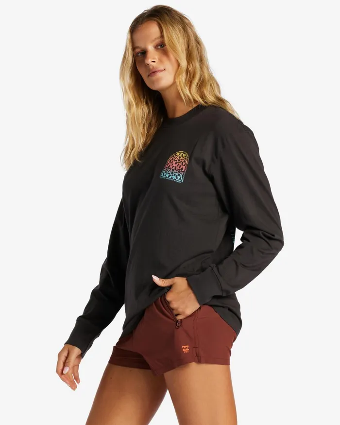 Billabong Graphic Tees and Tanks Women ADiv Long Sleeve TShirt Black Sands Billabong Graphic Tees and Tanks Women ADiv Long Sleeve TShirt Black Sands