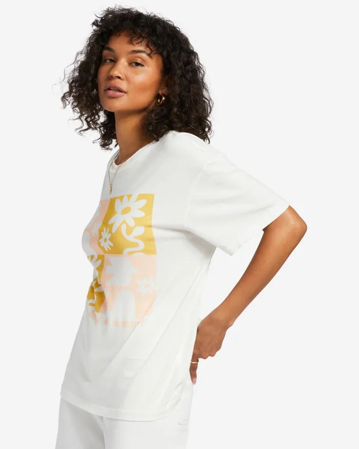 Billabong Graphic Tees and Tanks Women Days Of Summer Oversized TShirt Salt Crystal Billabong Graphic Tees and Tanks Women Days Of Summer Oversized TShirt Salt Crystal
