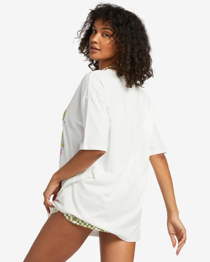 Billabong Graphic Tees and Tanks Women Dream All Day Oversized TShirt Salt Crystal Billabong Graphic Tees and Tanks Women Dream All Day Oversized TShirt Salt Crystal