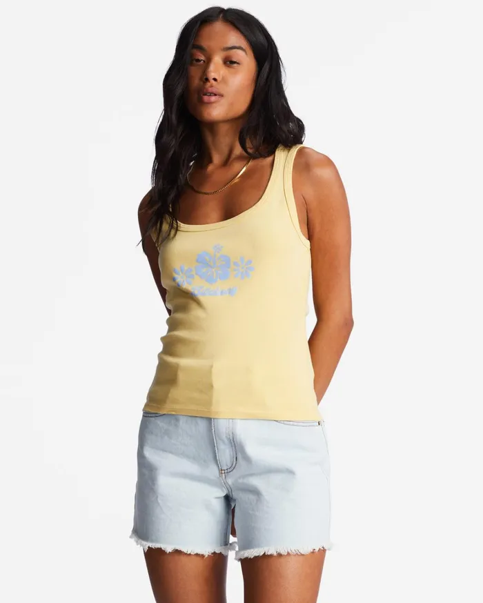 Billabong Graphic Tees and Tanks Women So Much Mahalo Tank Top Shes Sunny