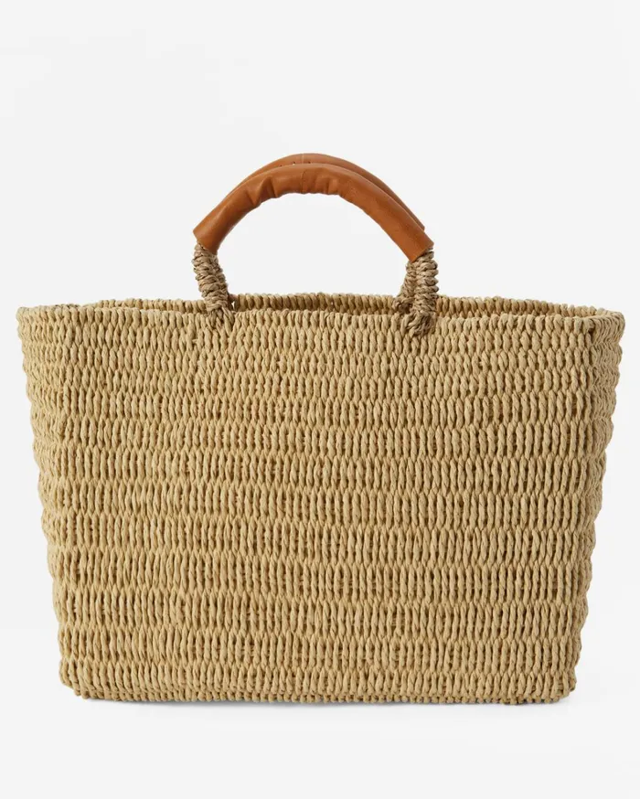 Billabong Handbags and Totes Women Vacay Mode Tote Bag Natural Billabong Handbags and Totes Women Vacay Mode Tote Bag Natural