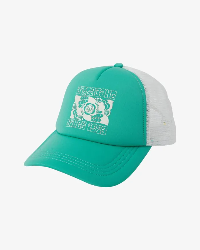 Billabong Hats and Beanies Women Across Waves Trucker Hat Sweet Grass Billabong Hats and Beanies Women Across Waves Trucker Hat Sweet Grass
