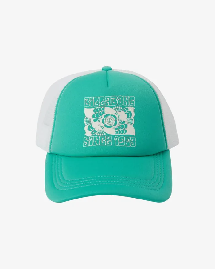 Billabong Hats and Beanies Women Across Waves Trucker Hat Sweet Grass Billabong Hats and Beanies Women Across Waves Trucker Hat Sweet Grass