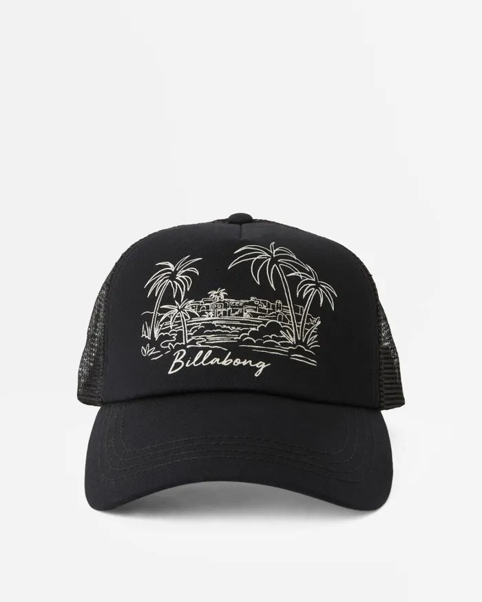 Billabong Hats and Beanies Women Aloha Forever Trucker Hat Black Sands 1 Billabong Hats and Beanies Women Aloha Forever Trucker Hat Black Sands 1