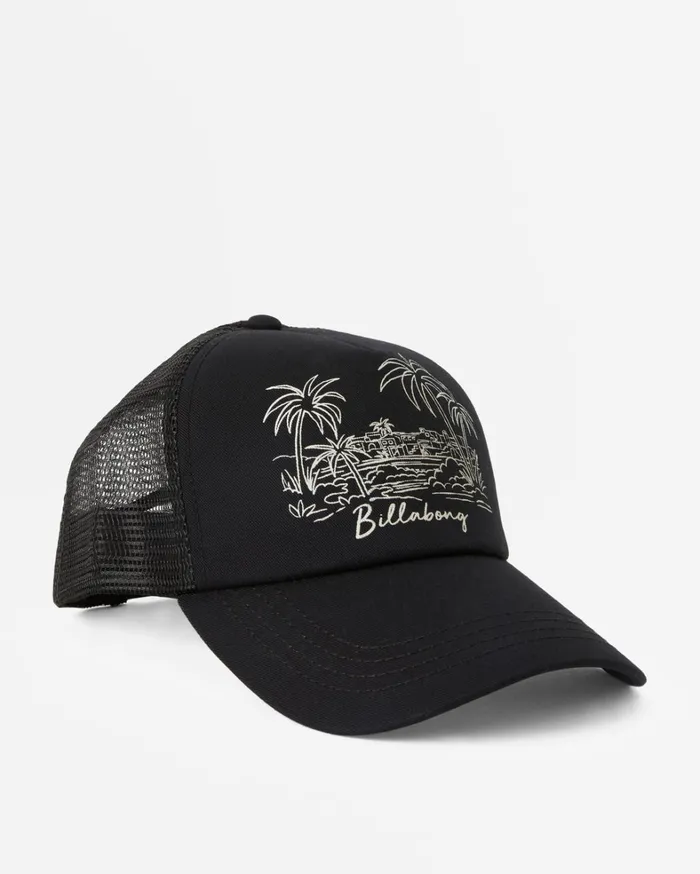 Billabong Hats and Beanies Women Aloha Forever Trucker Hat Black Sands 1 Billabong Hats and Beanies Women Aloha Forever Trucker Hat Black Sands 1