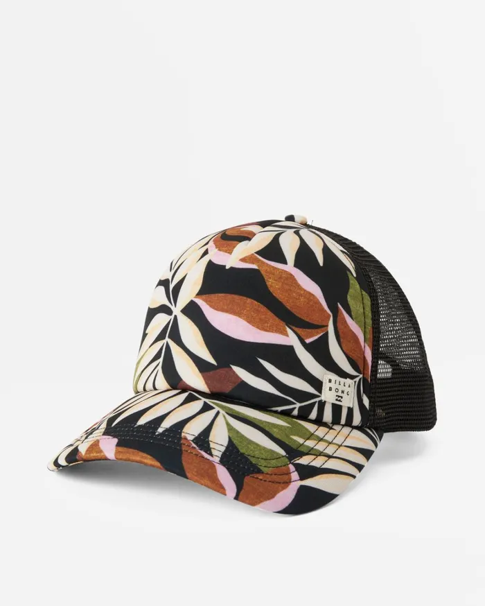 Billabong Hats and Beanies Women Heritage Mashup Trucker Hat Black Sands Billabong Hats and Beanies Women Heritage Mashup Trucker Hat Black Sands