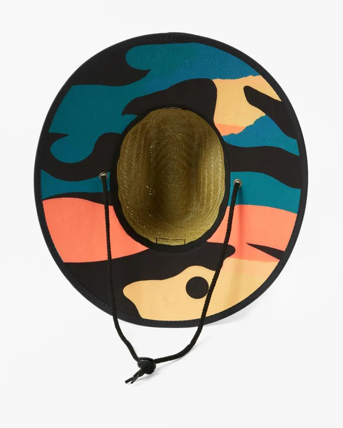 Billabong Hats Men Tides Print Straw Lifeguard Hat Sunset Billabong Hats Men Tides Print Straw Lifeguard Hat Sunset