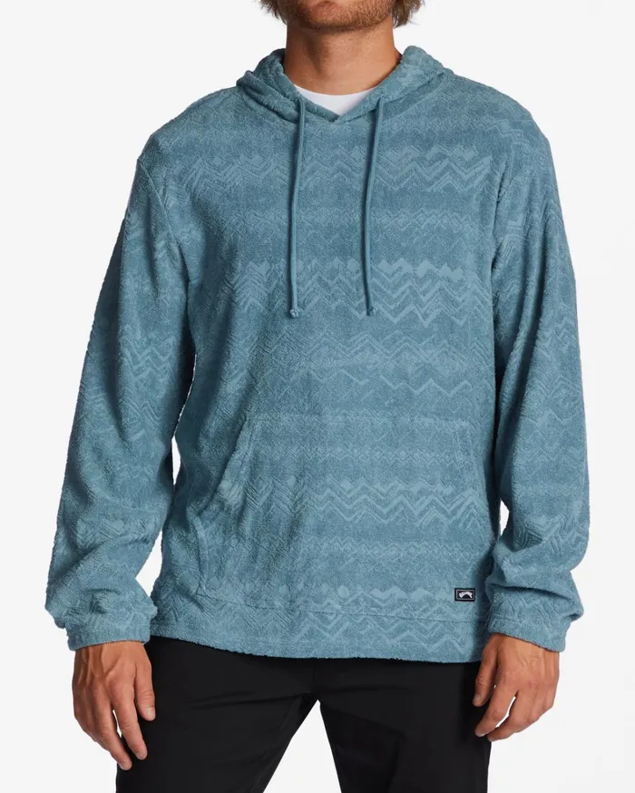 Billabong Hoodies and Fleece Men Flecker Jacquard Pullover Hoodie Smoke Blue