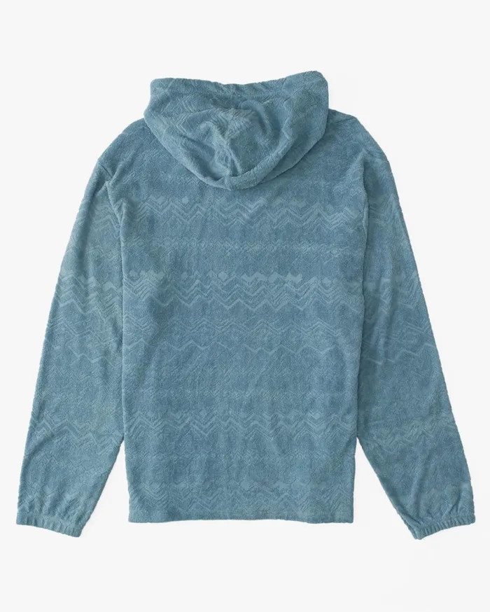 Billabong Hoodies and Fleece Men Flecker Jacquard Pullover Hoodie Smoke Blue Billabong Hoodies and Fleece Men Flecker Jacquard Pullover Hoodie Smoke Blue