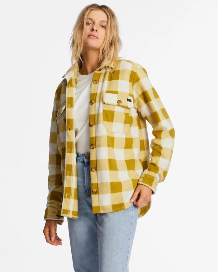 Billabong Hoodies and Fleece Women ADiv Forge Fleece Flannel Shacket Fresh Moss Billabong Hoodies and Fleece Women ADiv Forge Fleece Flannel Shacket Fresh Moss