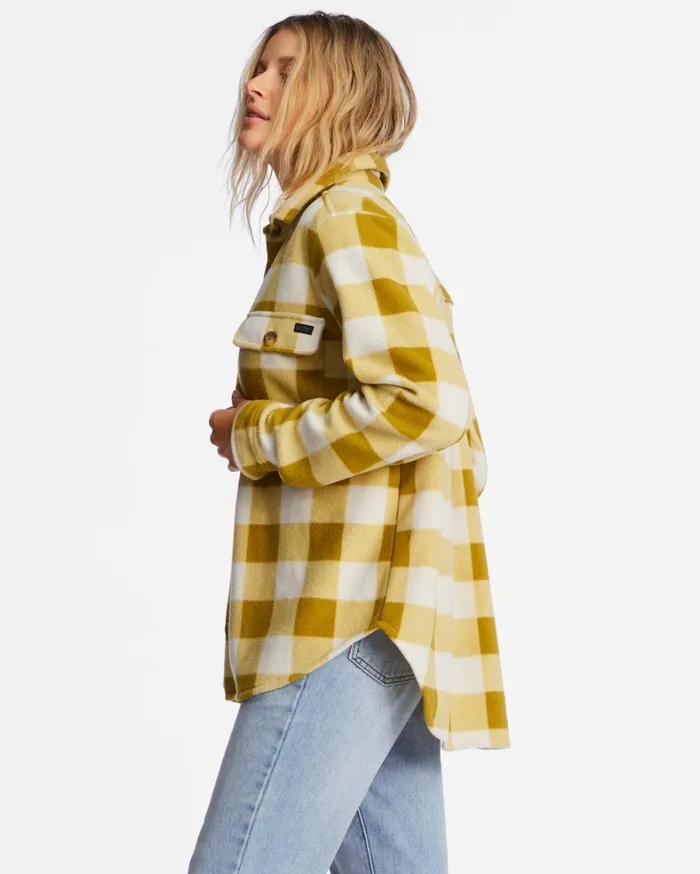 Billabong Hoodies and Fleece Women ADiv Forge Fleece Flannel Shacket Fresh Moss Billabong Hoodies and Fleece Women ADiv Forge Fleece Flannel Shacket Fresh Moss