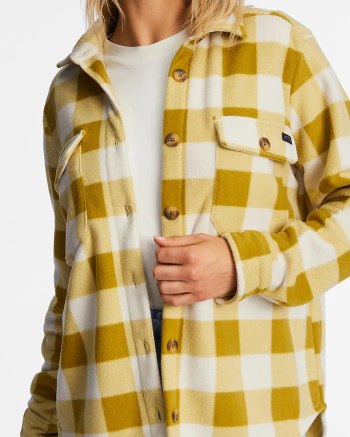 Billabong Hoodies and Fleece Women ADiv Forge Fleece Flannel Shacket Fresh Moss Billabong Hoodies and Fleece Women ADiv Forge Fleece Flannel Shacket Fresh Moss