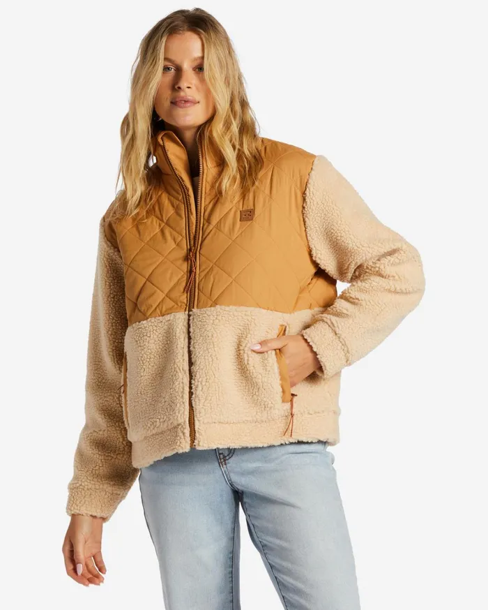 Billabong Hoodies and Fleece Women ADiv Hidden Trails ZipUp Jacket Caramel