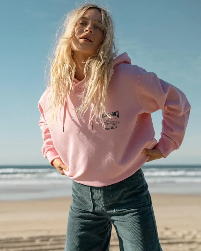Billabong Hoodies and Fleece Women Good Waves Rio Hoodie Soft Pink