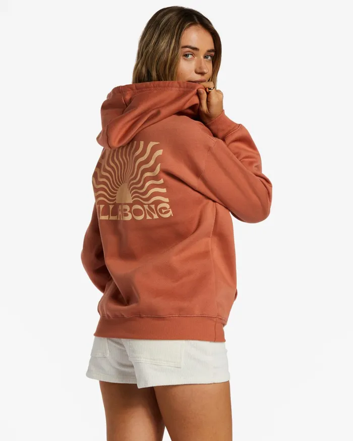 Billabong Hoodies and Fleece Women Suns Up Hoodie Henna Billabong Hoodies and Fleece Women Suns Up Hoodie Henna
