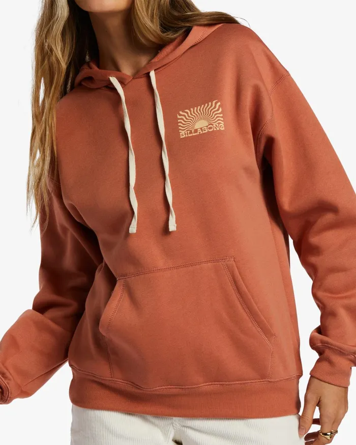 Billabong Hoodies and Fleece Women Suns Up Hoodie Henna Billabong Hoodies and Fleece Women Suns Up Hoodie Henna