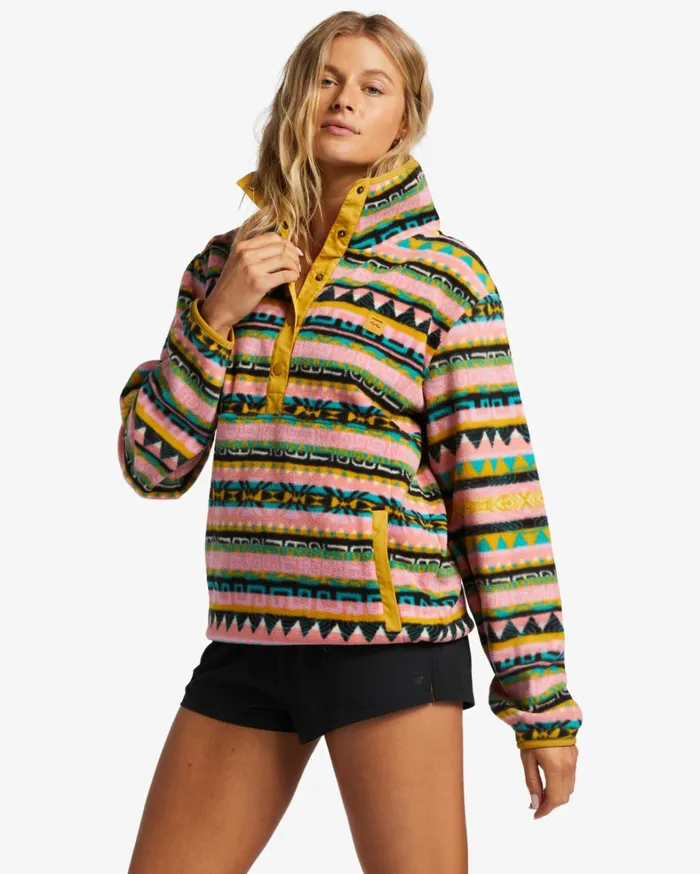 Billabong Hoodies and Fleece Women Switchback Lite Mock Neck Fleece Multi Billabong Hoodies and Fleece Women Switchback Lite Mock Neck Fleece Multi