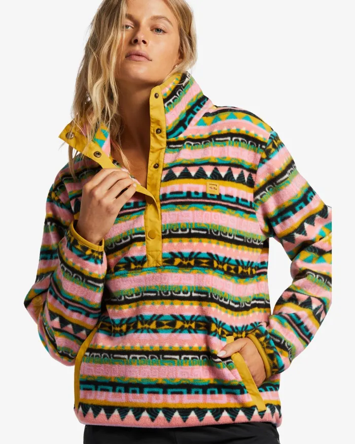 Billabong Hoodies and Fleece Women Switchback Lite Mock Neck Fleece Multi Billabong Hoodies and Fleece Women Switchback Lite Mock Neck Fleece Multi
