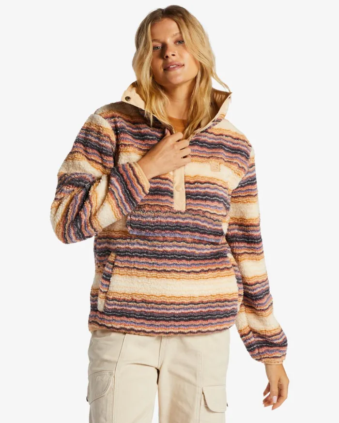 Billabong Hoodies and Fleece Women Switchback Mock Neck Fleece Oat