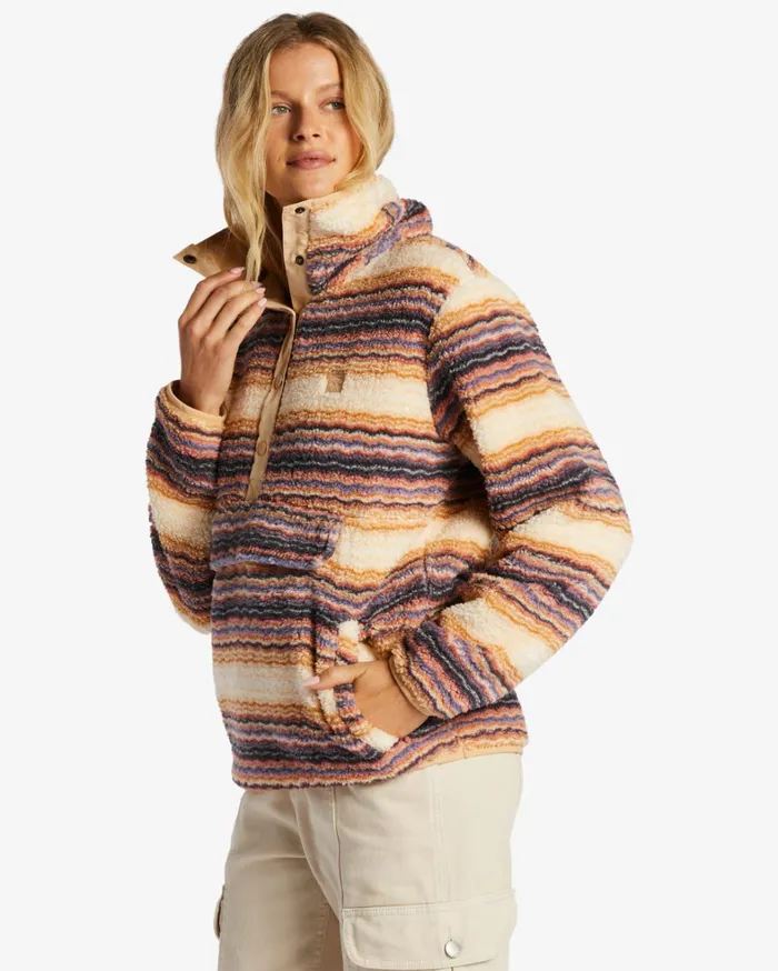 Billabong Hoodies and Fleece Women Switchback Mock Neck Fleece Oat Billabong Hoodies and Fleece Women Switchback Mock Neck Fleece Oat