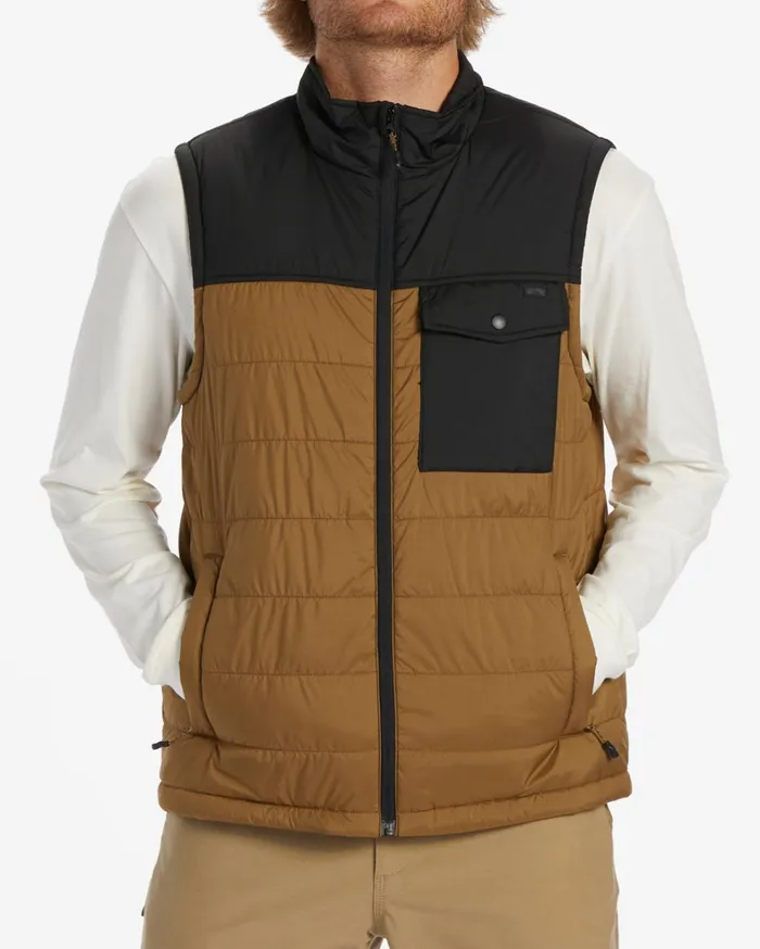 Billabong Jackets Men Prism Vest Quilted Vest Otter