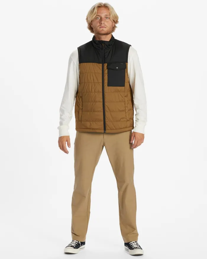 Billabong Jackets Men Prism Vest Quilted Vest Otter Billabong Jackets Men Prism Vest Quilted Vest Otter