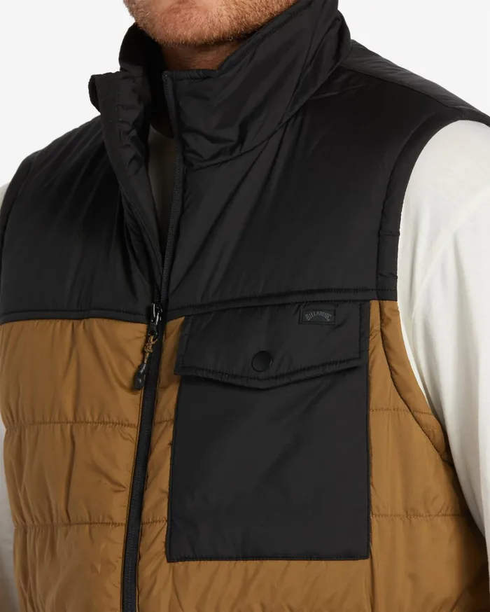 Billabong Jackets Men Prism Vest Quilted Vest Otter Billabong Jackets Men Prism Vest Quilted Vest Otter