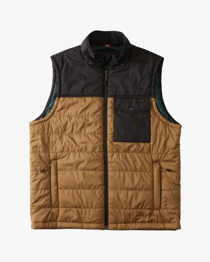 Billabong Jackets Men Prism Vest Quilted Vest Otter Billabong Jackets Men Prism Vest Quilted Vest Otter