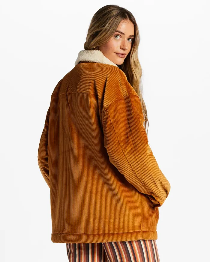 Billabong Jackets Women Cold Day Trucker Jacket Cider Billabong Jackets Women Cold Day Trucker Jacket Cider