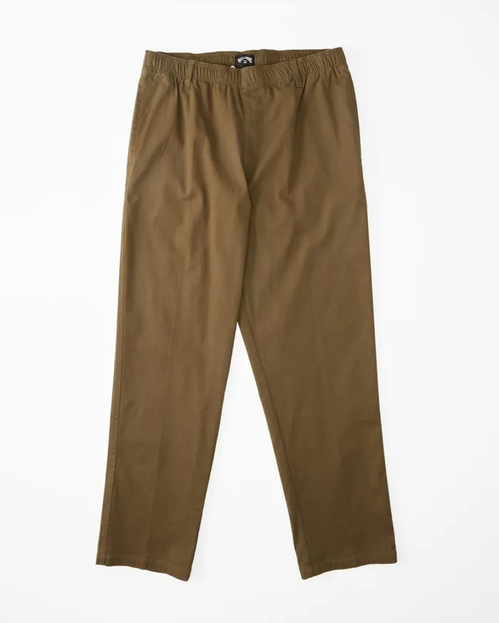 Billabong Jeans and Pants Men Larry Beach Elastic Waist Pants Military